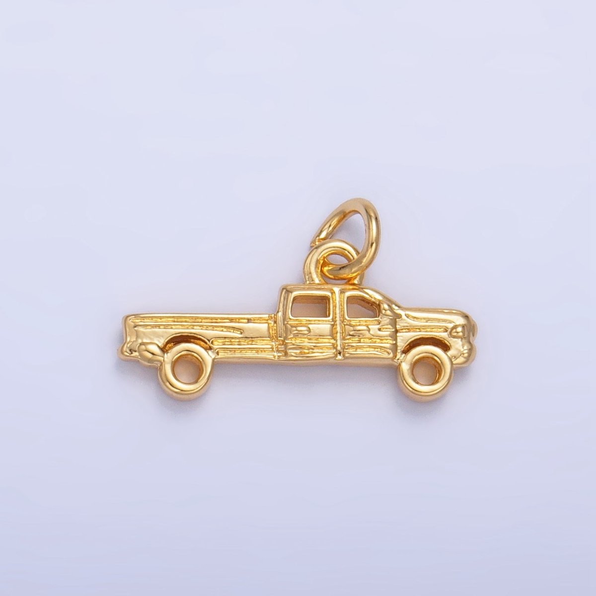 24K Gold Filled Pick Up Truck Vehicle Multidimensional Charm in Gold & Silver | W077