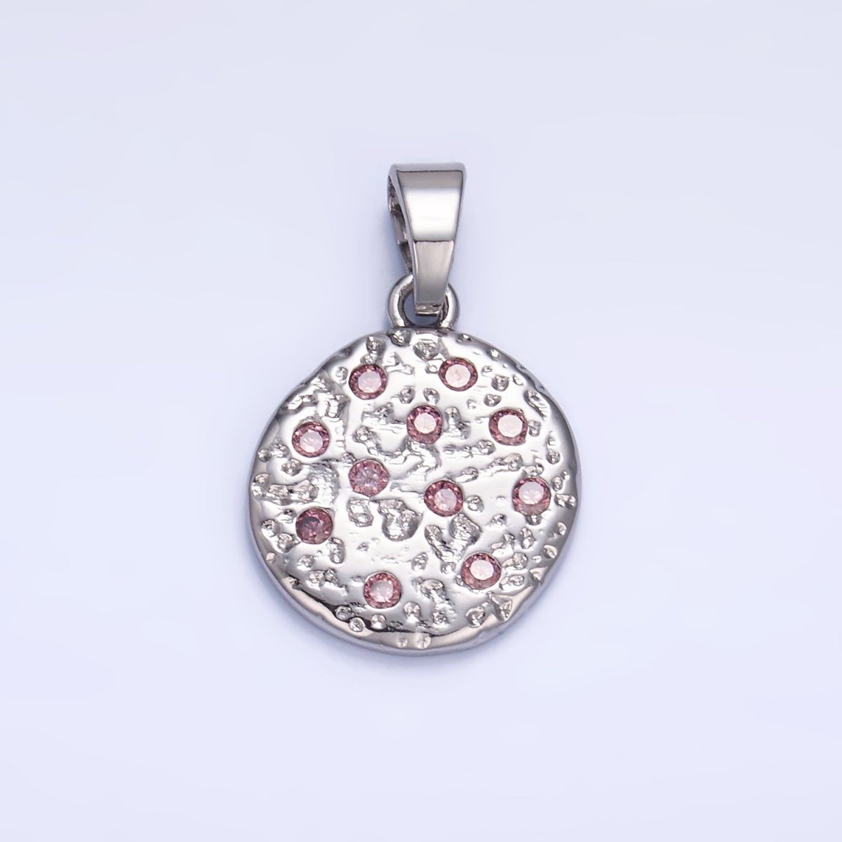 24K Gold Filled Pink CZ Cookie Food Pendant in Gold & Silver | AA1428