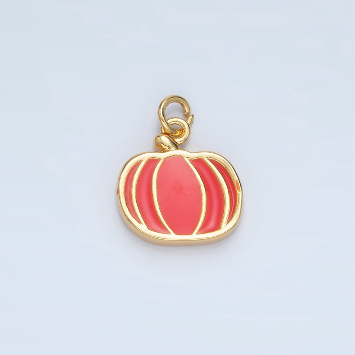 24K Gold Filled Pumpkin Fruit Enamel Charm in Gold & Silver | N927