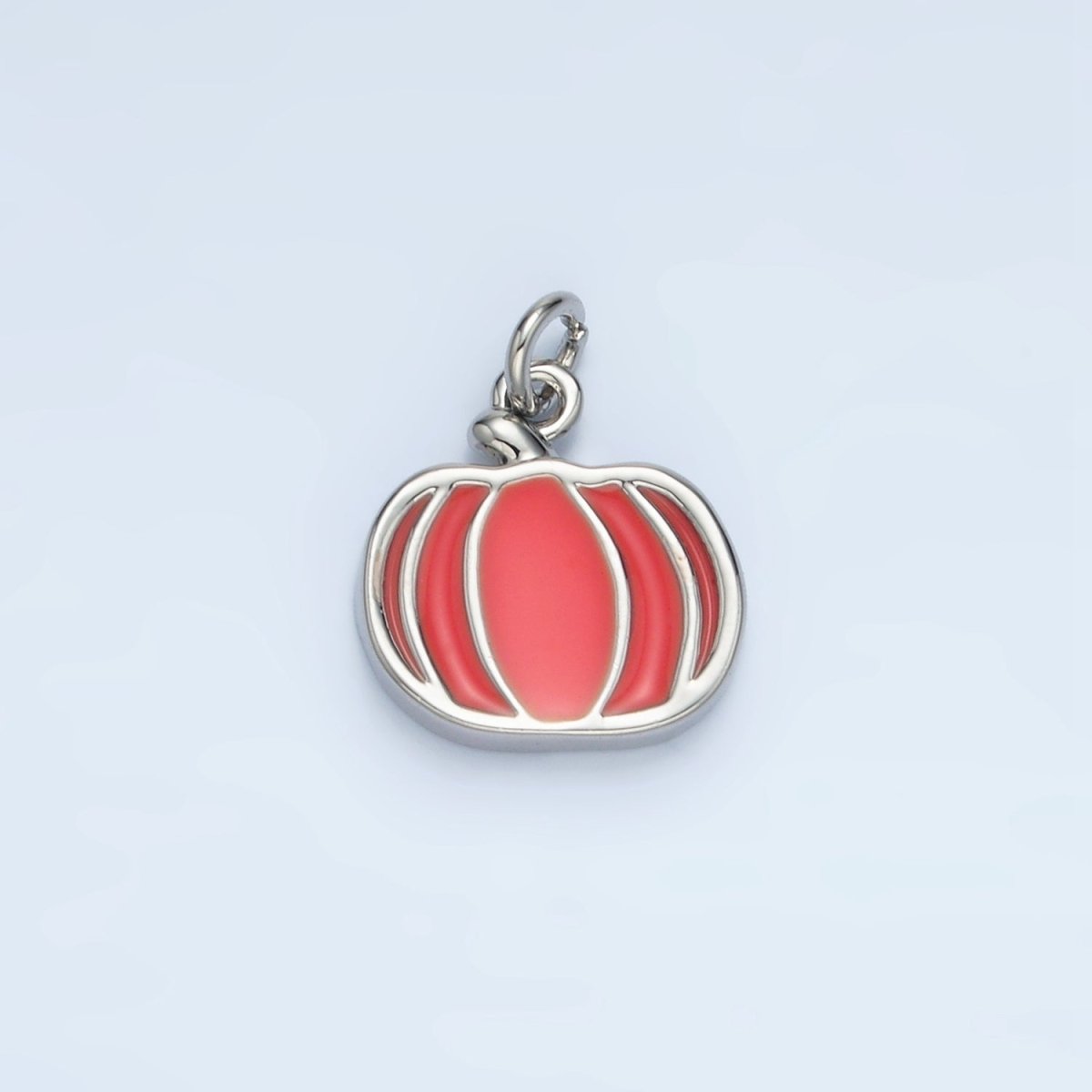 24K Gold Filled Pumpkin Fruit Enamel Charm in Gold & Silver | N927