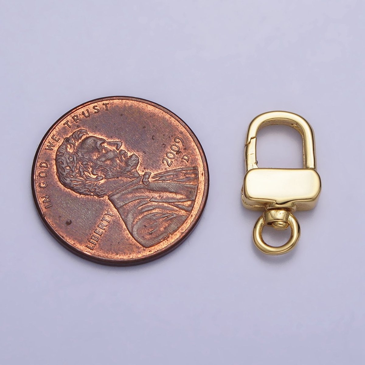 24K Gold Filled Push Gate Triggerless Rectangular Swivel Closure Supply in Gold & Silver | Z-113 Z-114