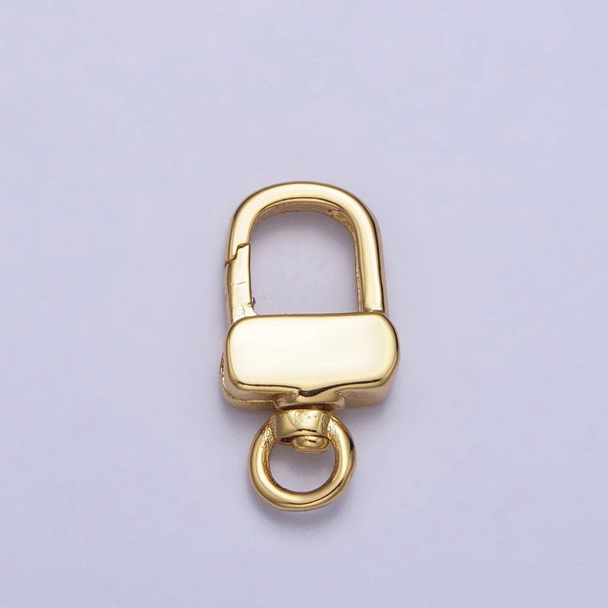 24K Gold Filled Push Gate Triggerless Rectangular Swivel Closure Supply in Gold & Silver | Z-113 Z-114