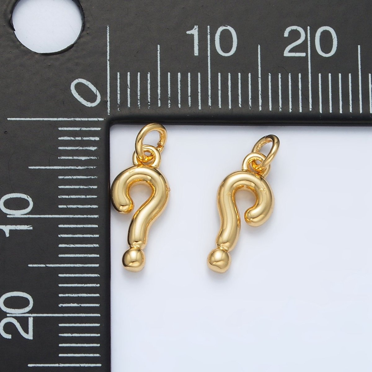 24K Gold Filled "?" Question Mark Minimalist Charm | AC168 - DLUXCA