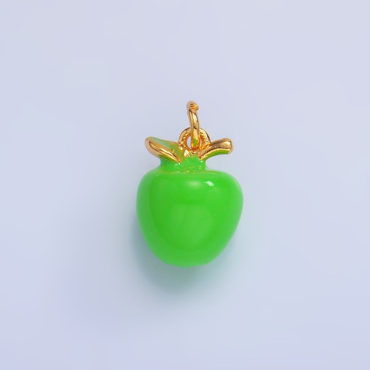 24K Gold Filled Red, Green Apple Fruit Charm | W344