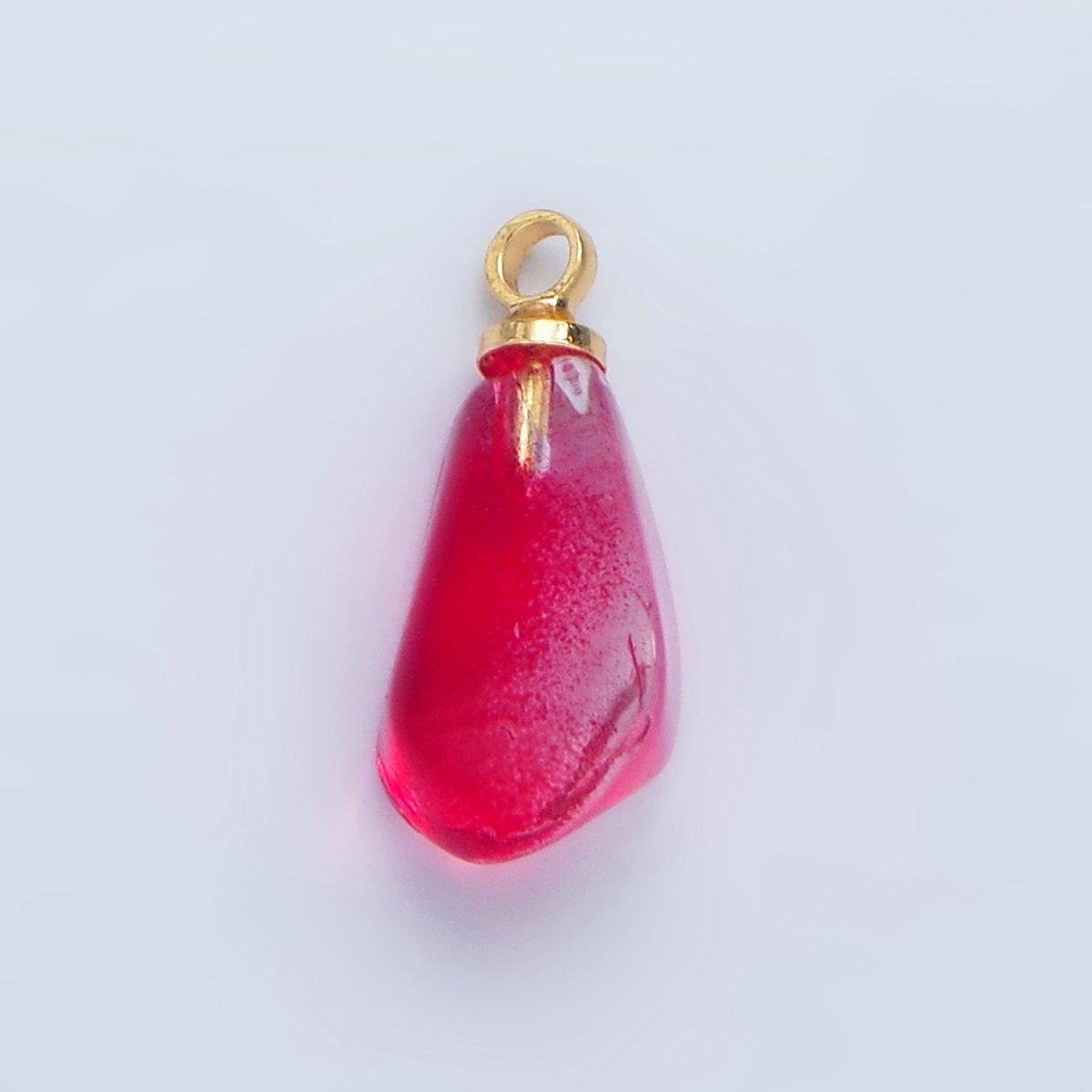 24K Gold Filled Red Pomegranate Seed Glass Charm | X905 X907