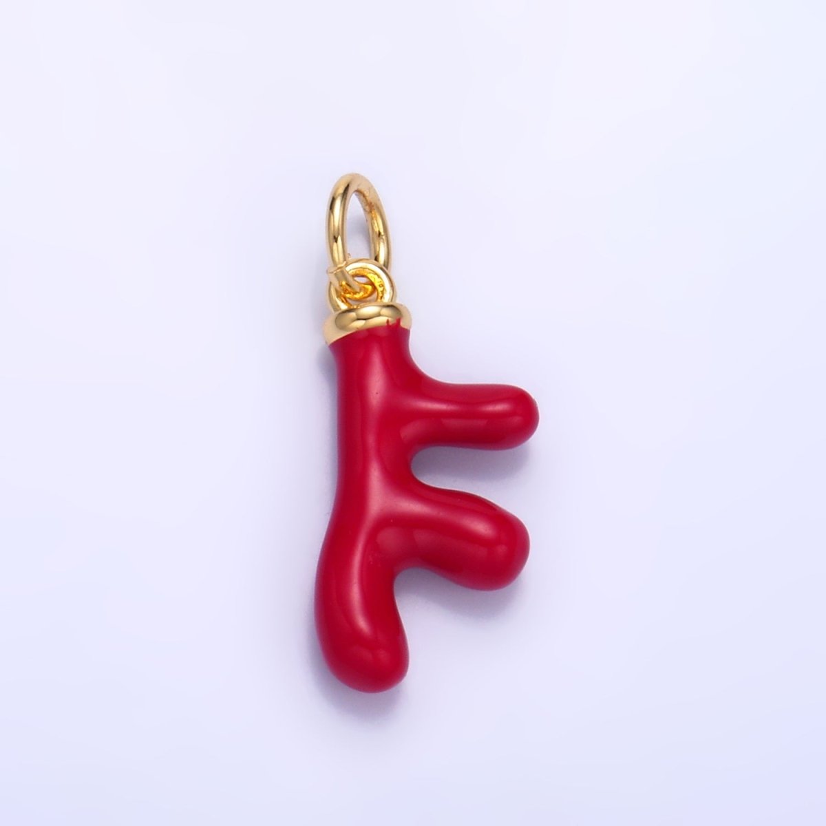 24K Gold Filled Red, White, Blue Enamel Coral Reef Sea Charm | W324 W440