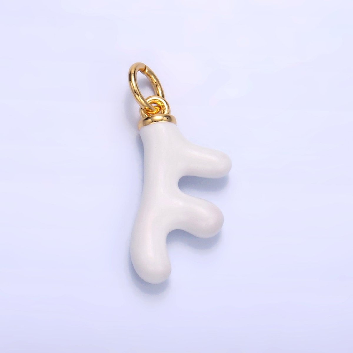 24K Gold Filled Red, White, Blue Enamel Coral Reef Sea Charm | W324 W440