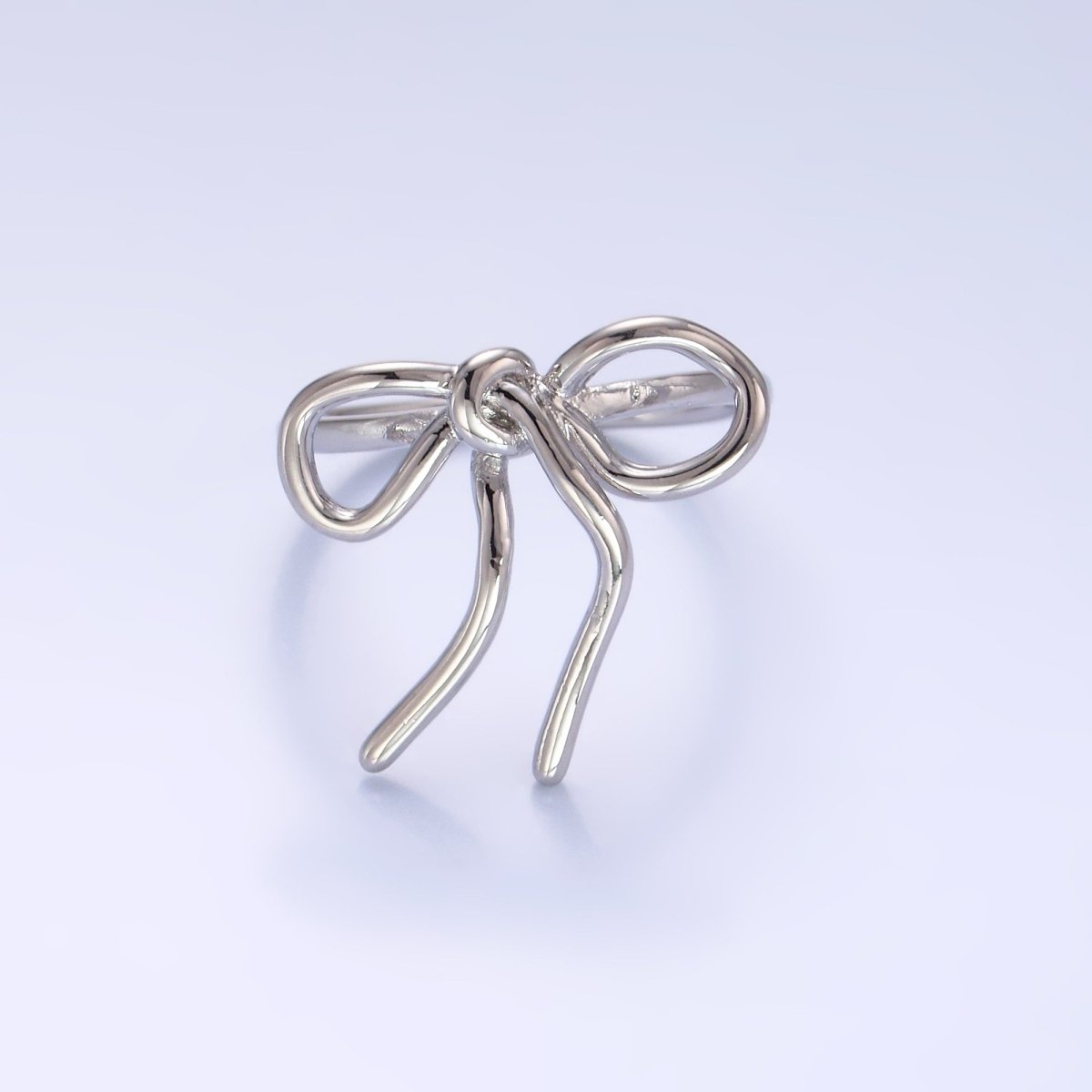 24K Gold Filled Ribbon Bow Minimalist Ring in Gold & Silver | O504 O541