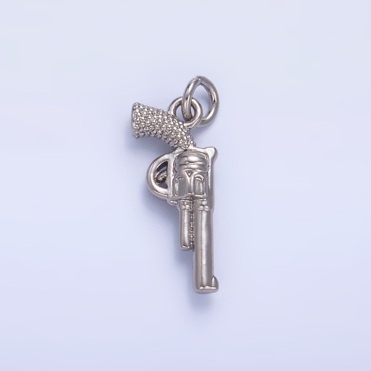 24K Gold Filled Riffle Gun Multidimensional 3D Charm in Gold & Silver | W798