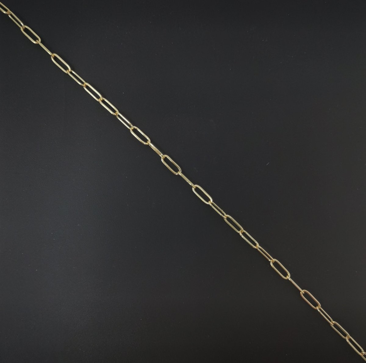 24K Gold Filled Rolo Cable Chain by Yard, Gold Filled Cable Rolo Chain, Wholesale Bulk Roll Chain for DIY Jewelry, Thickness 0.5mm, PAPER CLIP Chain | ROLL-005, ROLL-034, ROLL-049