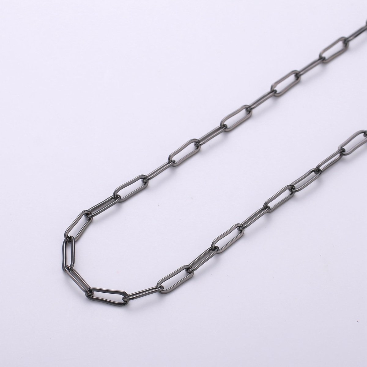 24K Gold Filled Rolo Cable Chain by Yard, Gold Filled Cable Rolo Chain, Wholesale Bulk Roll Chain for DIY Jewelry, Thickness 0.5mm, PAPER CLIP Chain | ROLL-005, ROLL-034, ROLL-049