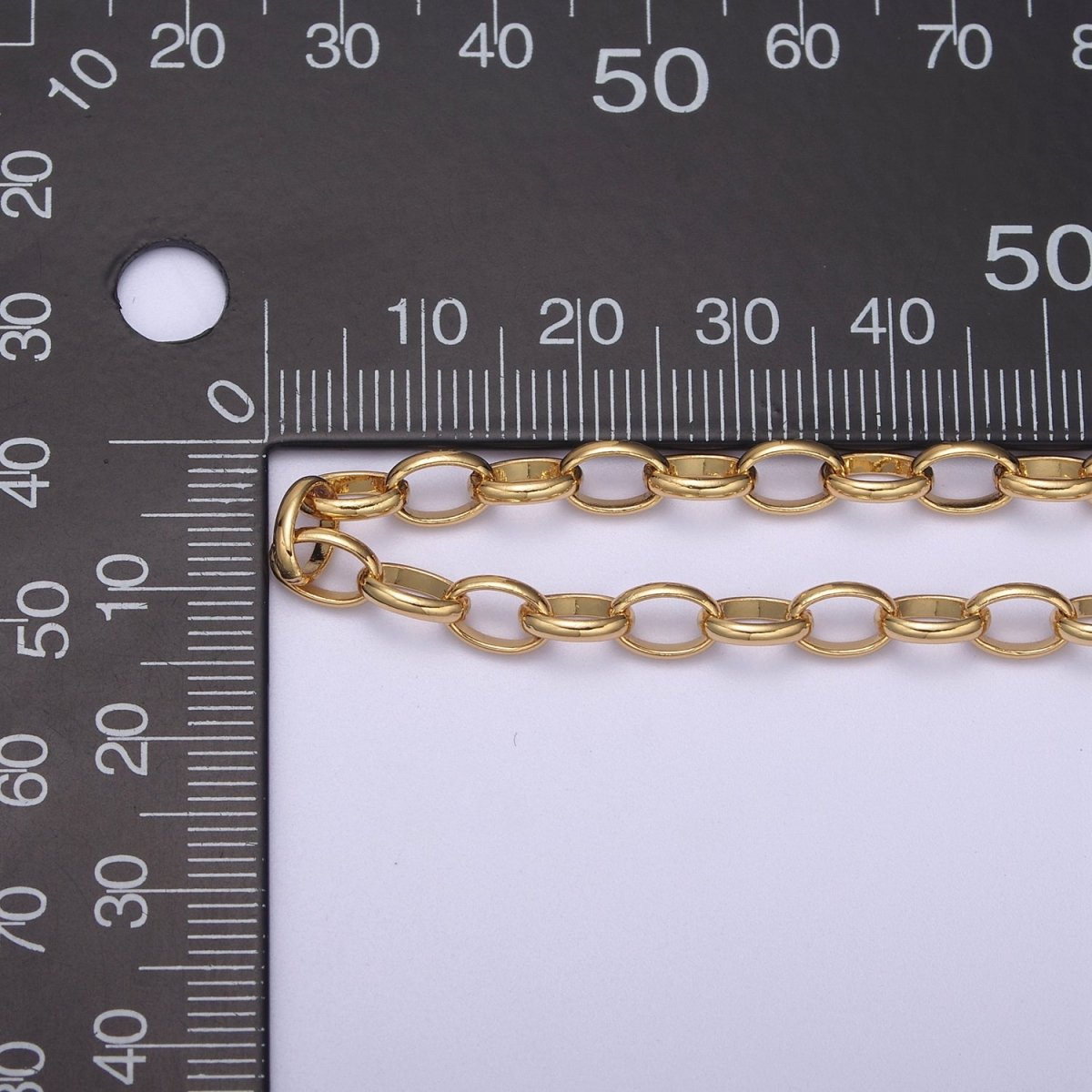 24K Gold Filled ROLO Cable Chain, Unfinished 7X5mm Oval Cable Chain in Gold & Silver, Unfinished Chain For Jewelry Making | ROLL-662, ROLL-663 Clearance Pricing