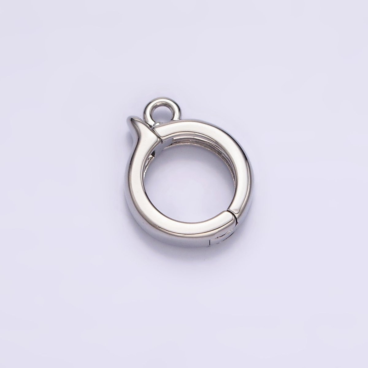 24K Gold Filled Round Open Loop Interchangeable Charm Holder Jewelry Supply in Gold & Silver | Z-921 Z-922