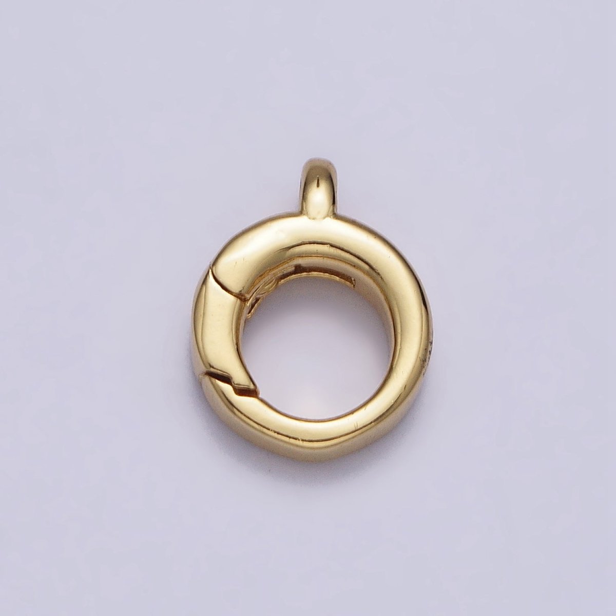 24K Gold Filled Round Push Triggerless Clasps Jewelry Closure Supply in Gold & Silver | Z-131 Z-132