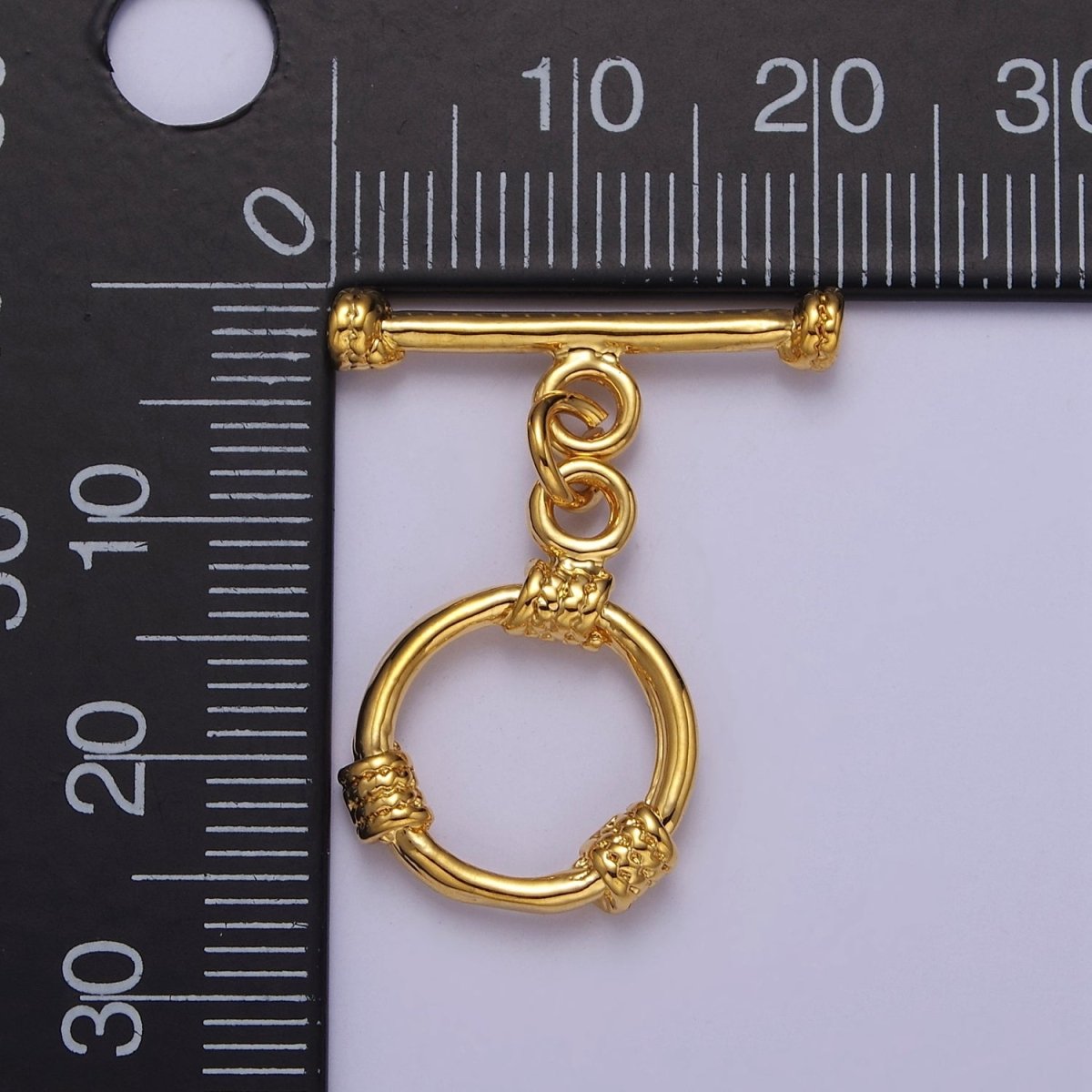 24k Gold Filled Round Toggle Clasp, Jewelry Clasp OT Clasp Findings L-693 L-694 L-695