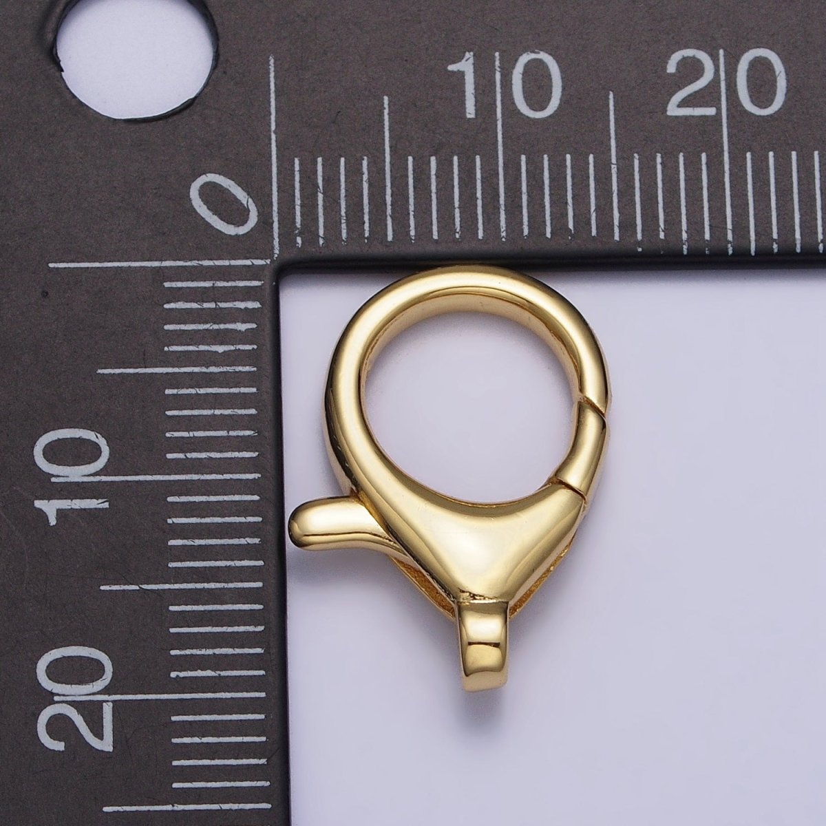 24K Gold Filled Rounded Oval 20mm Lobster Clasps Jewelry Closure in Gold & Silver | Z-111 Z-112