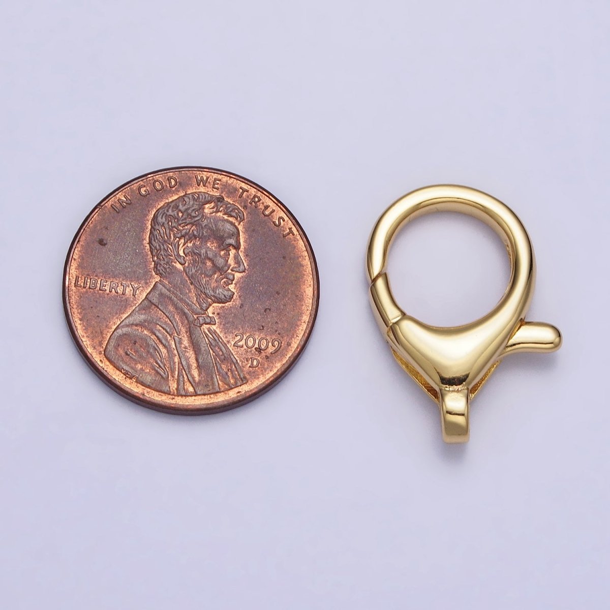 24K Gold Filled Rounded Oval 20mm Lobster Clasps Jewelry Closure in Gold & Silver | Z-111 Z-112