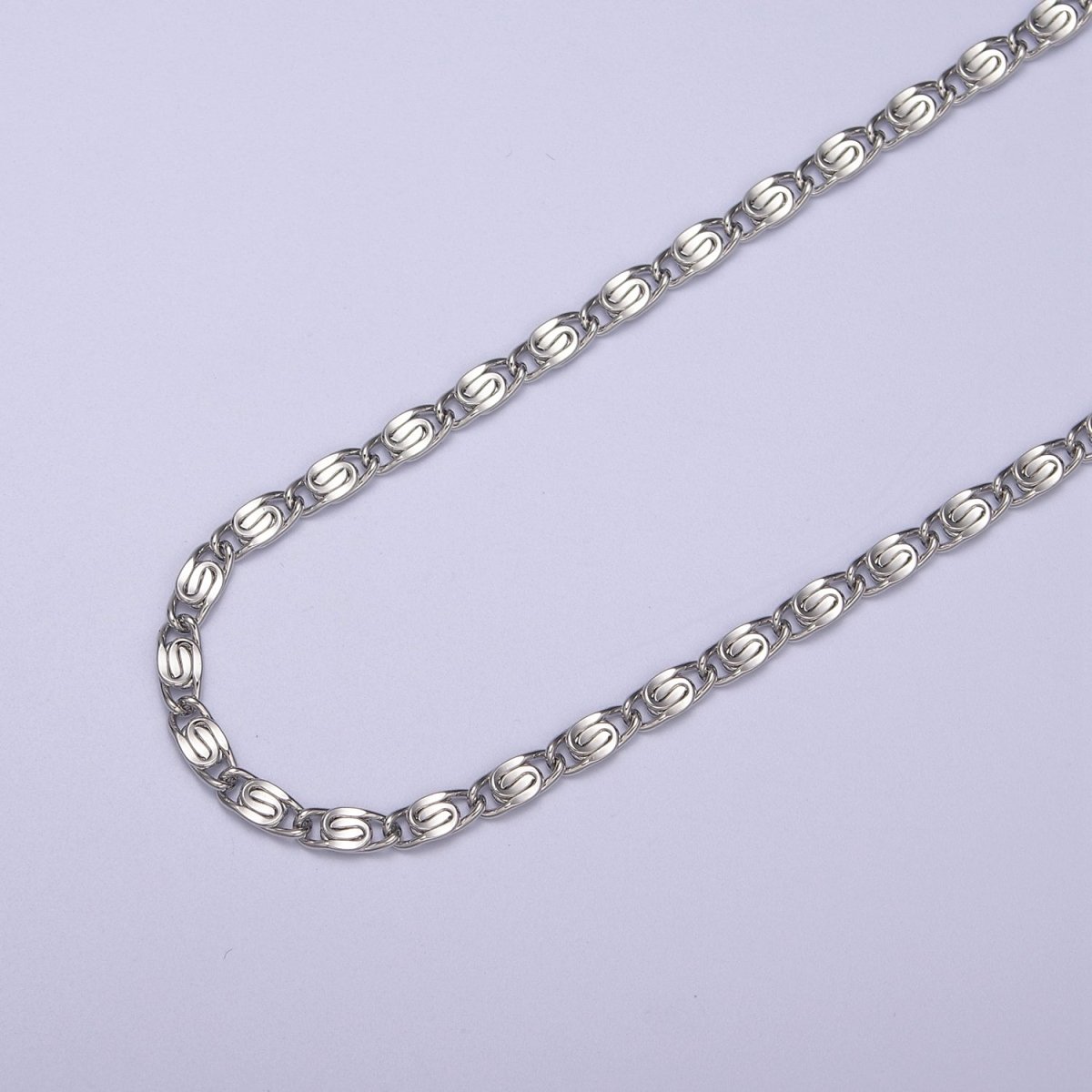 24K Gold Filled Scroll Chain, 3.5mm Width Unfinished Chain in Gold & Silver For Jewelry Making Wholesale Craft Supply | ROLL-682, ROLL-683 Clearance Pricing