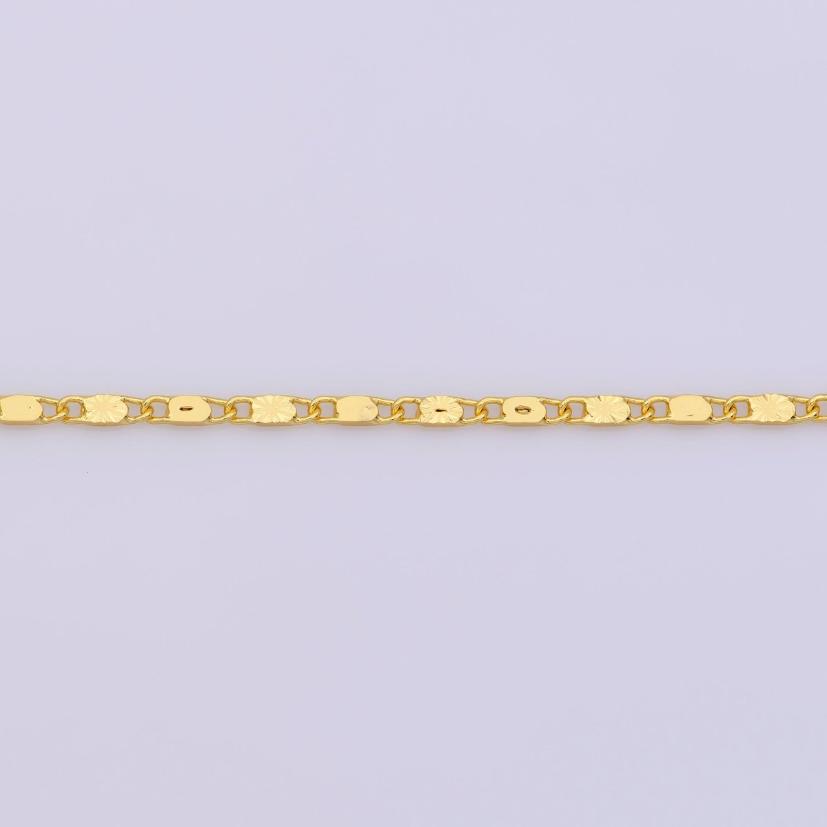 24K Gold Filled Scroll Chain Necklace, 17.7 inch Designed Finished Chain For Jewelry Necklace Making, Dainty 1.5mm Designed Necklace w/ Lobster Clasps | CN-776  Clearance Pricing