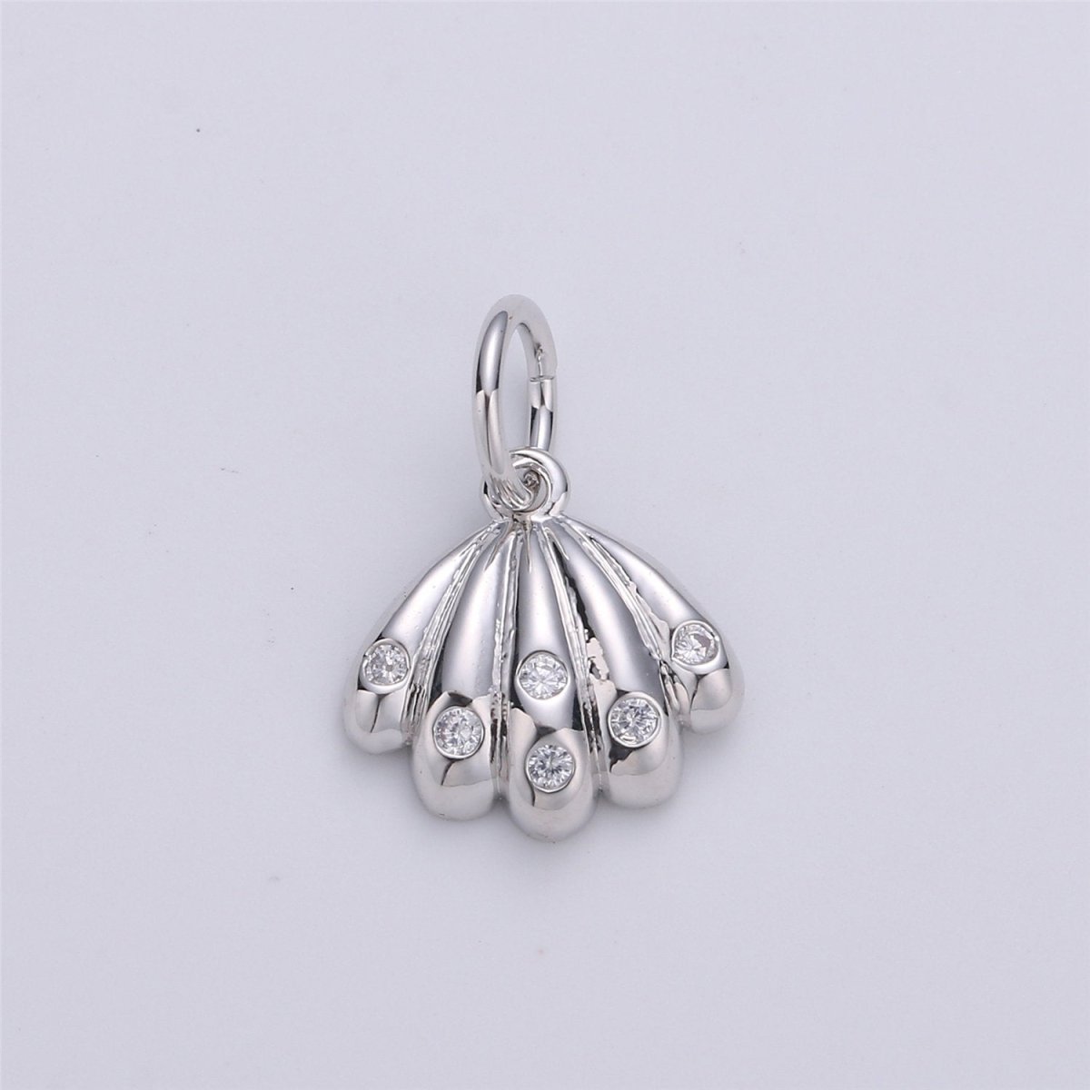 24k gold filled Shell Pendant Charm,Gold Filled Sea Shell Seashell, ocean sea life Charms, Silver Scallop Shell Charm for Bracelet Necklace D-007 D-008