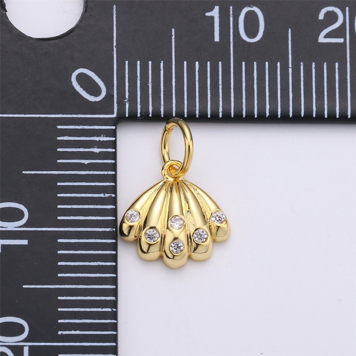 24k gold filled Shell Pendant Charm,Gold Filled Sea Shell Seashell, ocean sea life Charms, Silver Scallop Shell Charm for Bracelet Necklace D-007 D-008