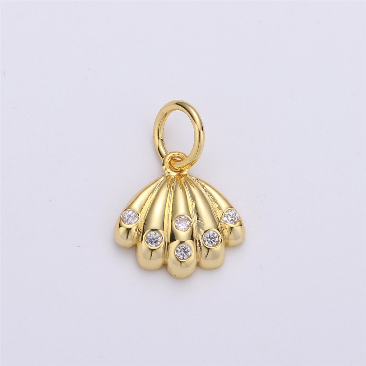 24k gold filled Shell Pendant Charm,Gold Filled Sea Shell Seashell, ocean sea life Charms, Silver Scallop Shell Charm for Bracelet Necklace D-007 D-008