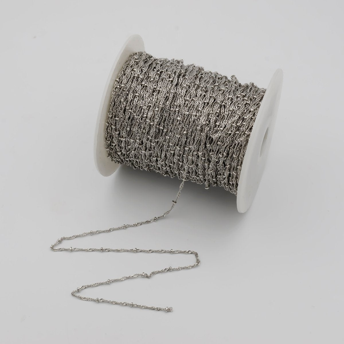 24K Gold Filled Singapore Satellite Bead Chain, 2.3mm Unfinished Chain by Yard For Jewelry Making Supply Component | ROLL-639 ROLL-640