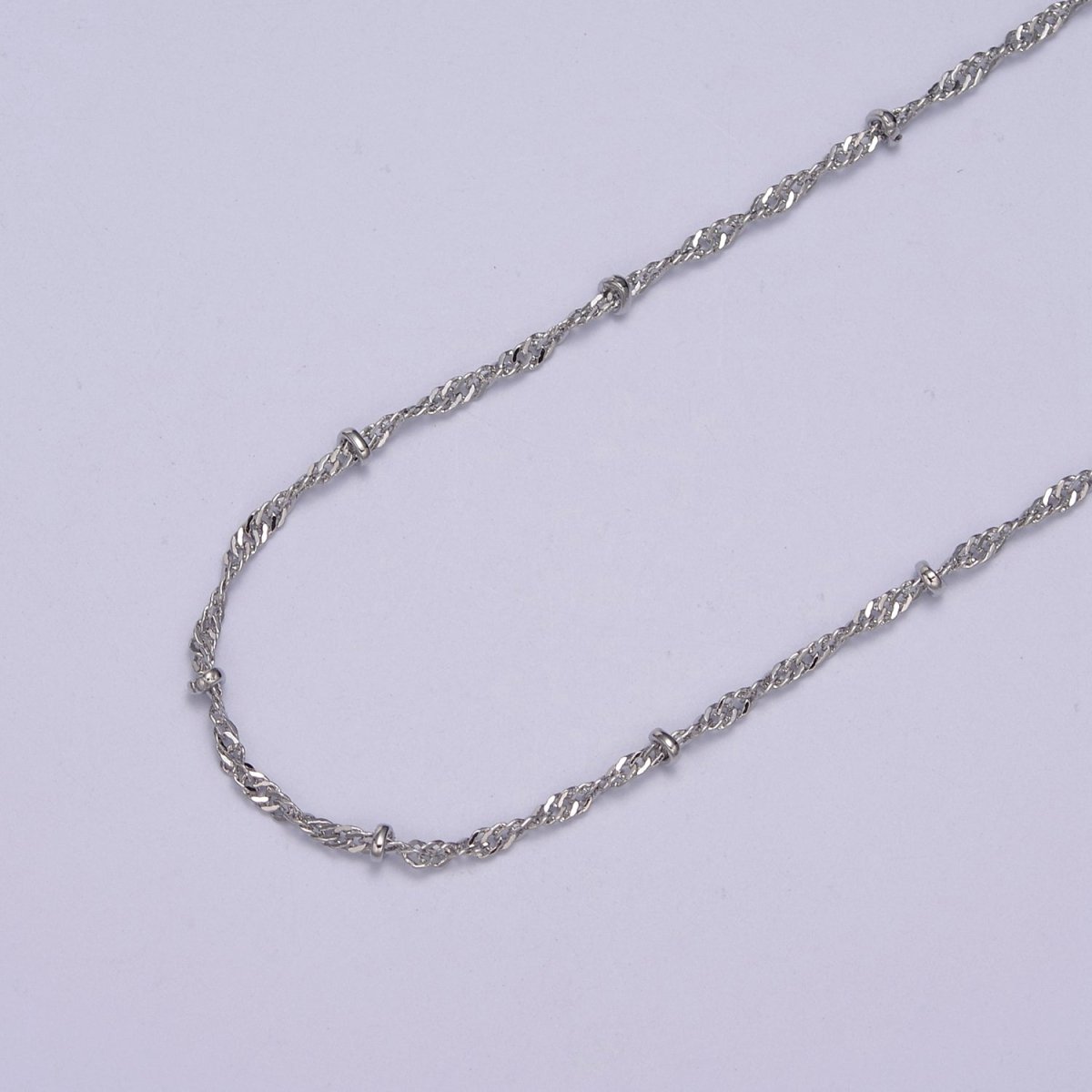 24K Gold Filled Singapore Satellite Bead Chain, 2.3mm Unfinished Chain by Yard For Jewelry Making Supply Component | ROLL-639 ROLL-640