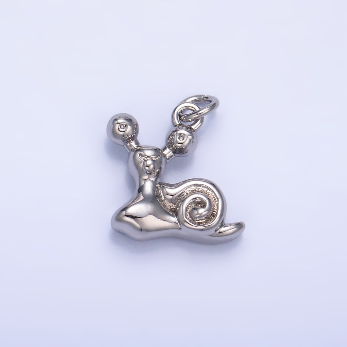 24K Gold Filled Snail Animal 3D Multidimensional Charm in Gold & Silver | W362