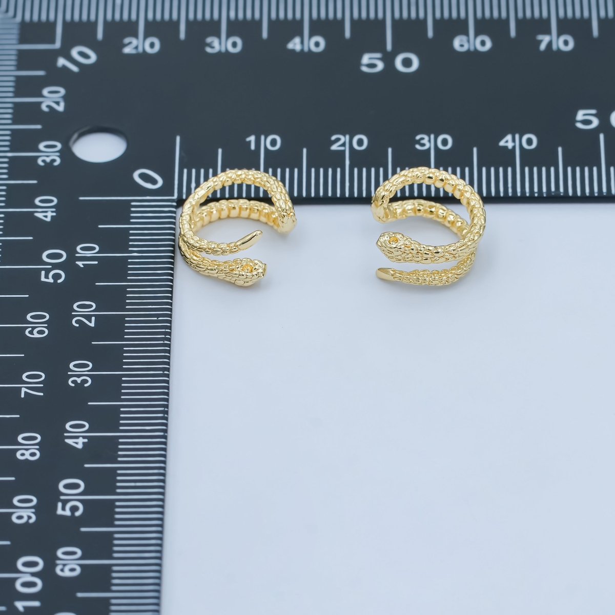 24K Gold Filled Snake Serpent Ear Cuff Earring | AI090 - DLUXCA