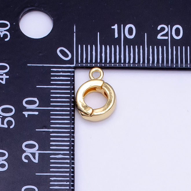 24K Gold Filled Snap Interchangeable Charm Holder Jewelry Making Supply in Gold & Silver | Z-916 Z-917