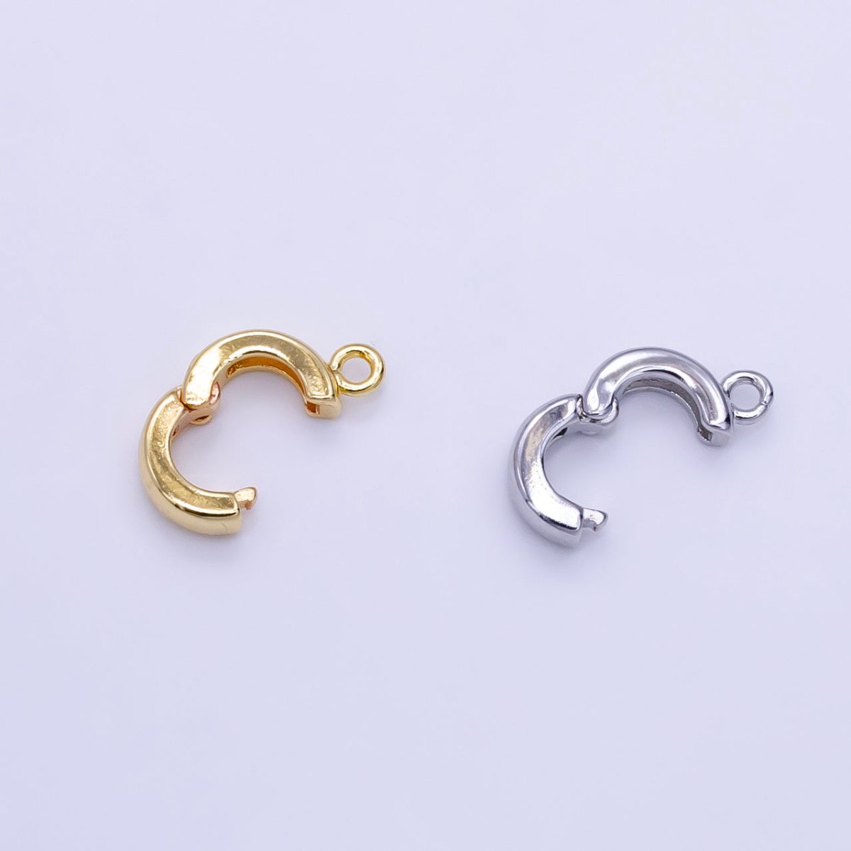 24K Gold Filled Snap Interchangeable Charm Holder Jewelry Making Supply in Gold & Silver | Z-916 Z-917