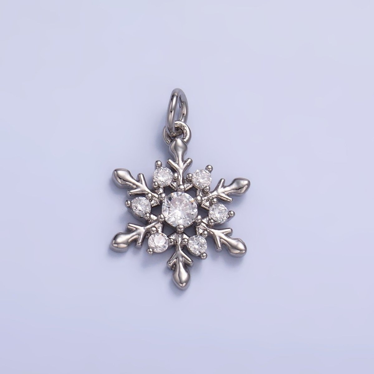 24K Gold Filled Snow Drop CZ Mini Charm in Gold & Silver | W830