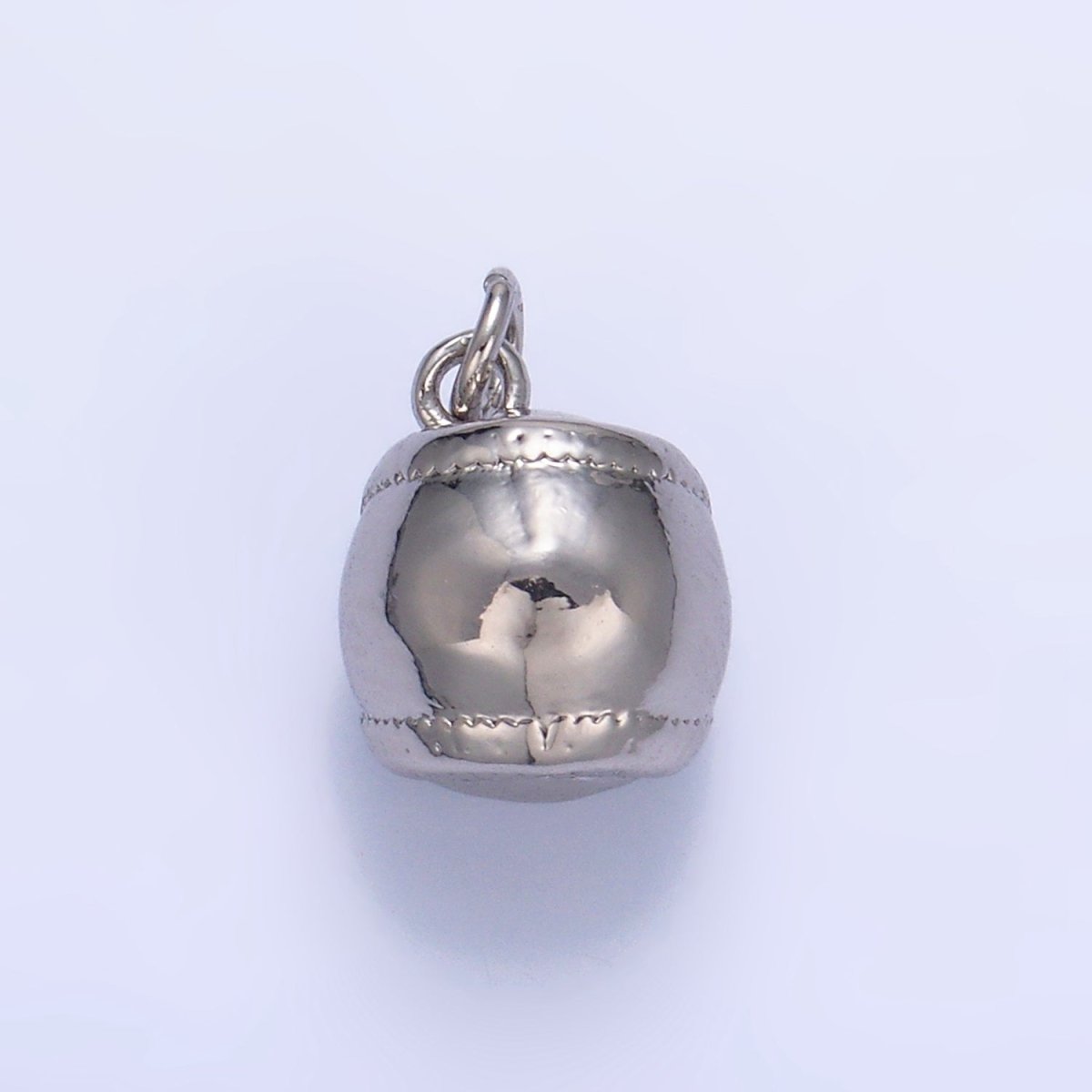 24K Gold Filled Softball Baseball Sports Multidimensional Charm in Gold & Silver | W066