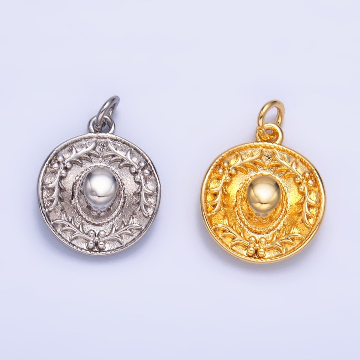 24K Gold Filled Mexican Sombrero Hat Multidimensional Charm in Gold & Silver | W363