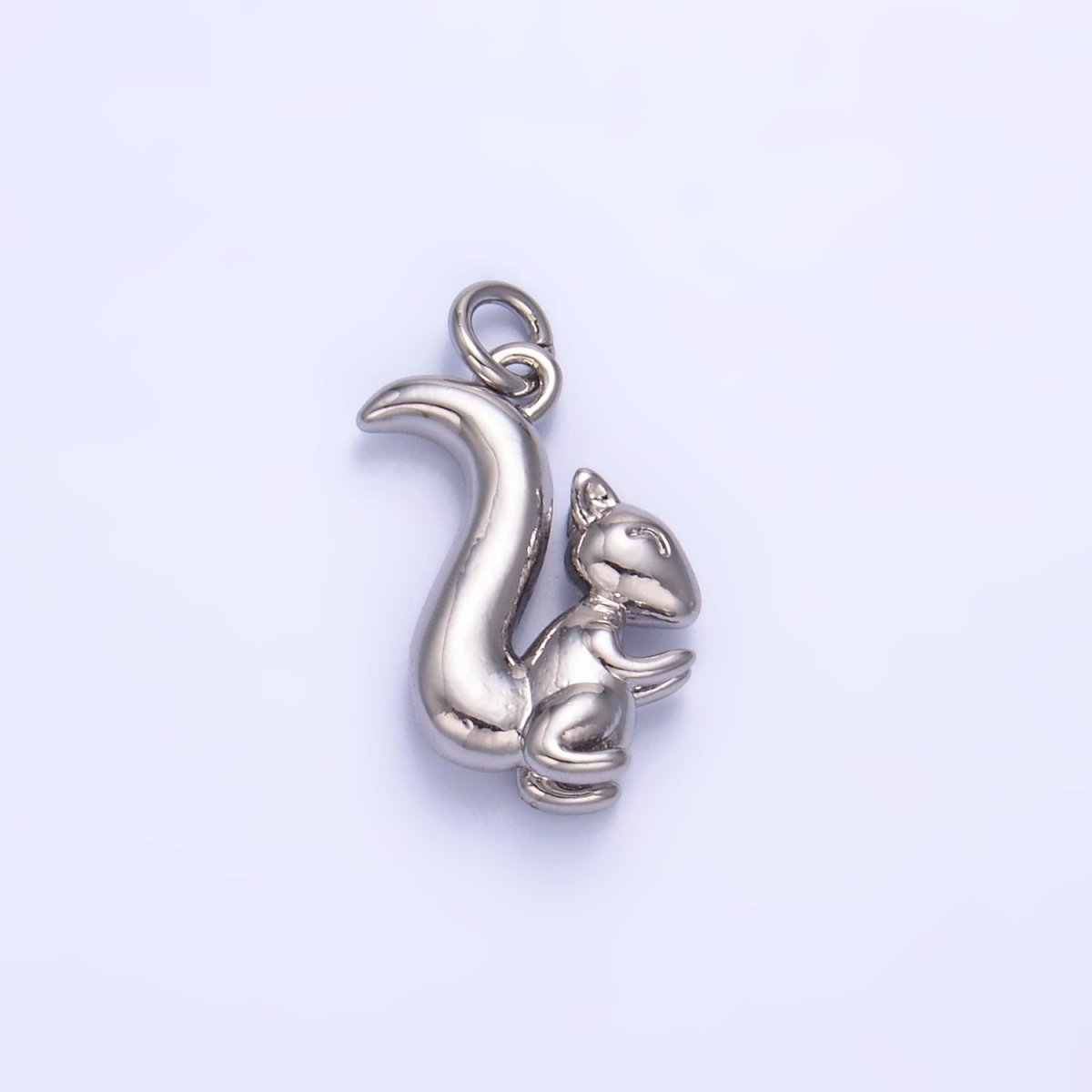 24K Gold Filled Squirrel Animal 3D Multidimensional Charm in Gold & Silver | W347