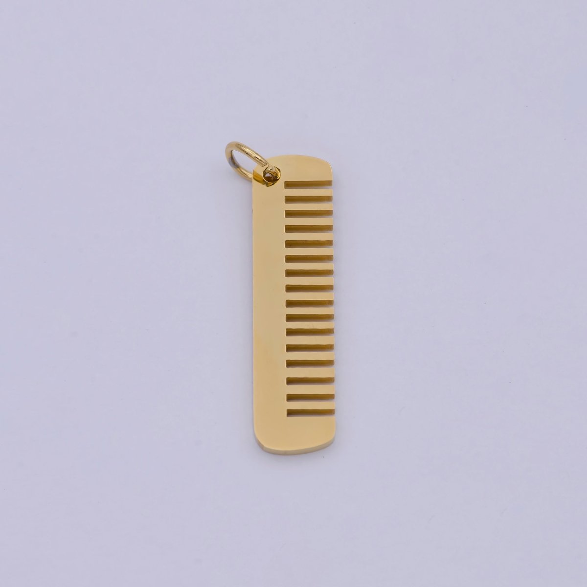 24K Gold Filled Stainless Steel Comb Charms, Golden Haircomb Hairstylist Salon Stylist Bracelet Earring Necklace for Jewelry Making E-692 - DLUXCA