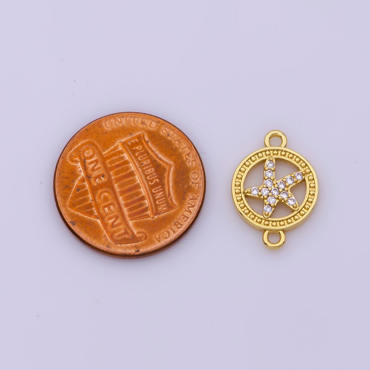 24k Gold Filled Starfish Connector, Star Fish Connector for bracelet necklace earring Supply N-095 - DLUXCA