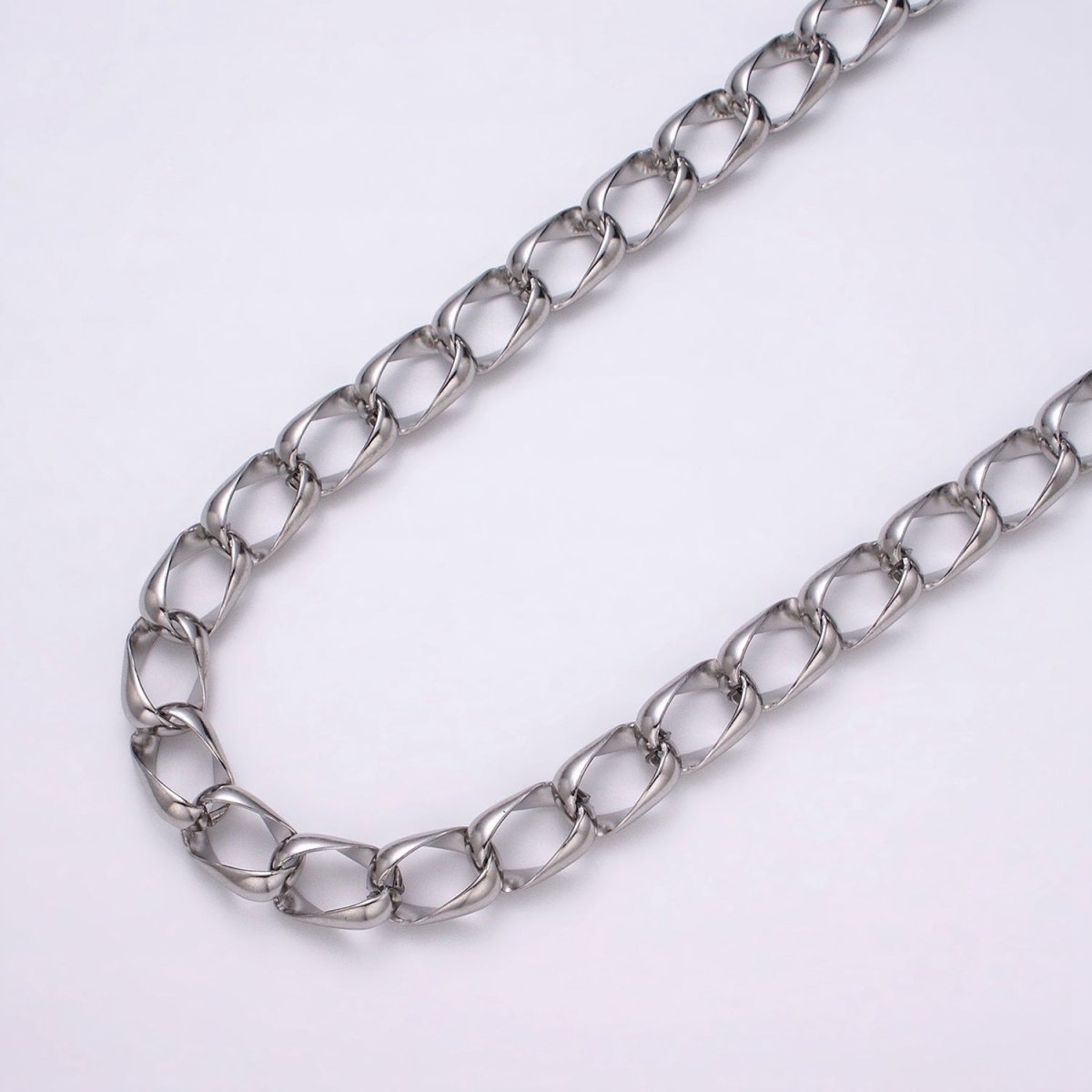 24k Gold Filled Statement Chunky Chain 10.7mm Cable Chain Link Unfinished Yard Chain in Gold & Silver | ROLL-1324 ROLL-1325 Clearance Pricing