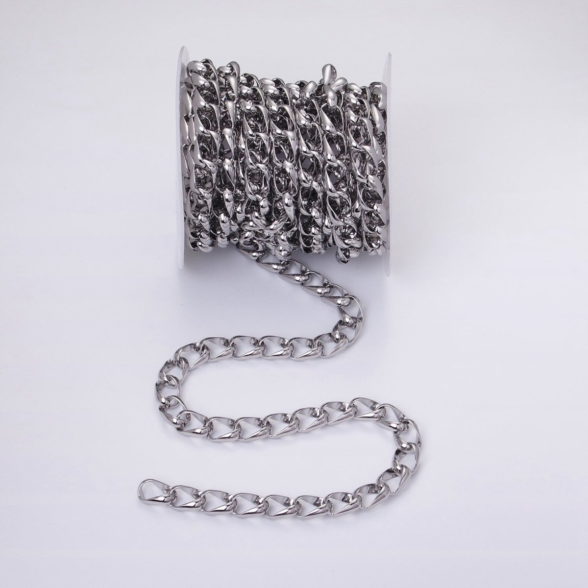 24k Gold Filled Statement Chunky Chain 10.7mm Cable Chain Link Unfinished Yard Chain in Gold & Silver | ROLL-1324 ROLL-1325 Clearance Pricing