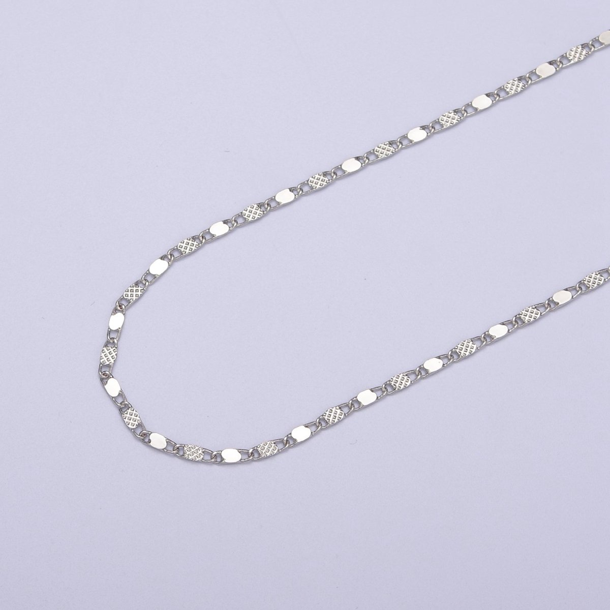 24K Gold Filled Sunburst Flat Bar Unique Chain by Yard, Dainty 1.7mm Wholesale Chain in Silver & Gold For Jewelry Making Supply Component | ROLL-638 ROLL-637