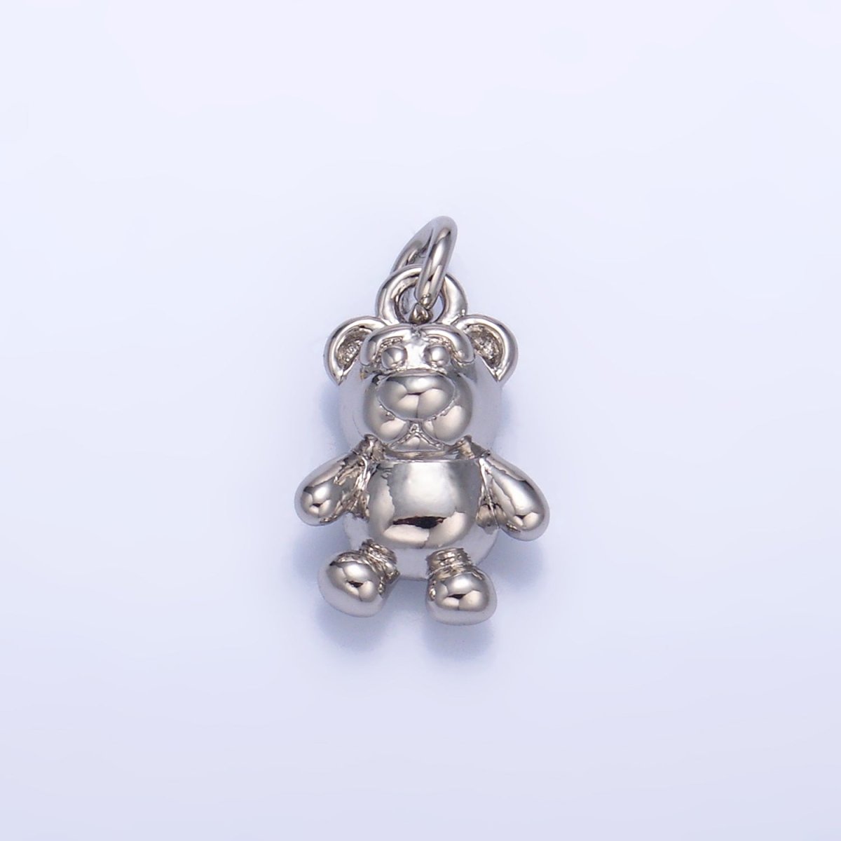 24K Gold Filled Teddy Bear Animal Multidimensional 3D Charm in Gold & Silver | W797