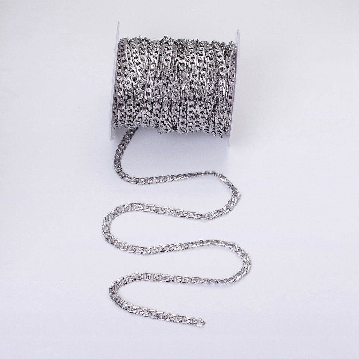 24k Gold Filled Textured Cuban Curb Chain 5.5mm Unfinished Unisex Curb Link Chain by Yard Wholesale Jewelry Making Supplies | ROLL-1311 ROLL-1312 Clearance Pricing