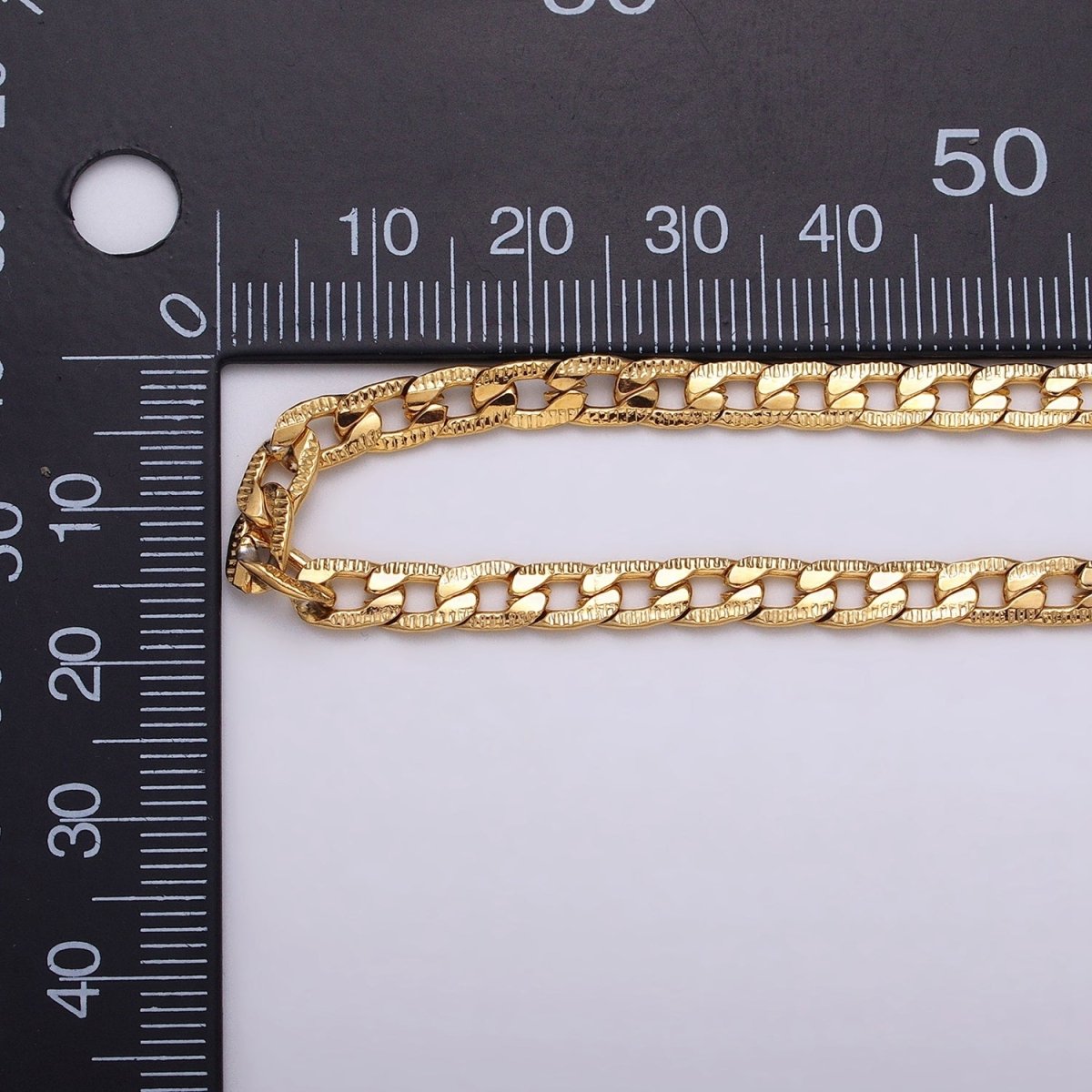 24K Gold Filled Textured Curb Chain in Gold or Silver Curb Link Unfinished Chain by Yard | ROLL-1291 ROLL-1292 Clearance Pricing