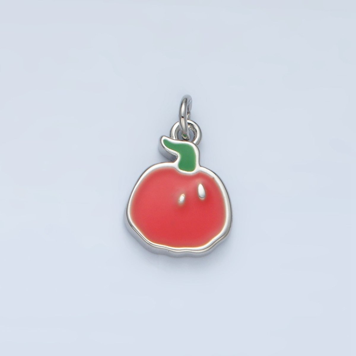 24K Gold Filled Thanksgiving Pumpkin Fruit Enamel Mini Charm in Gold & Silver | N786