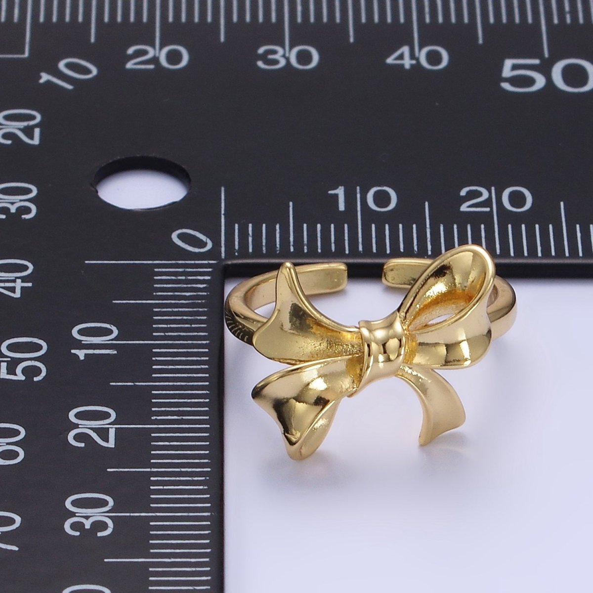 24K Gold Filled Tied Ribbon Bow Minimalist Ring in Gold & Silver | R210 O1383