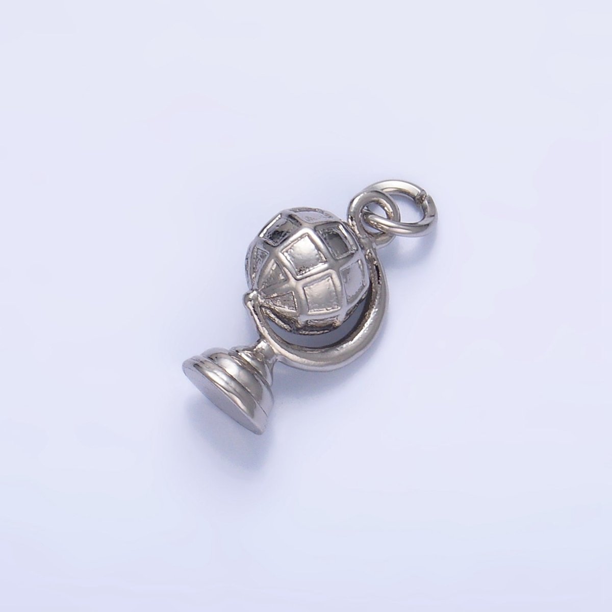 24K Gold Filled Travel World Globe Multidimensional 3D Charm in Gold & Silver | W131