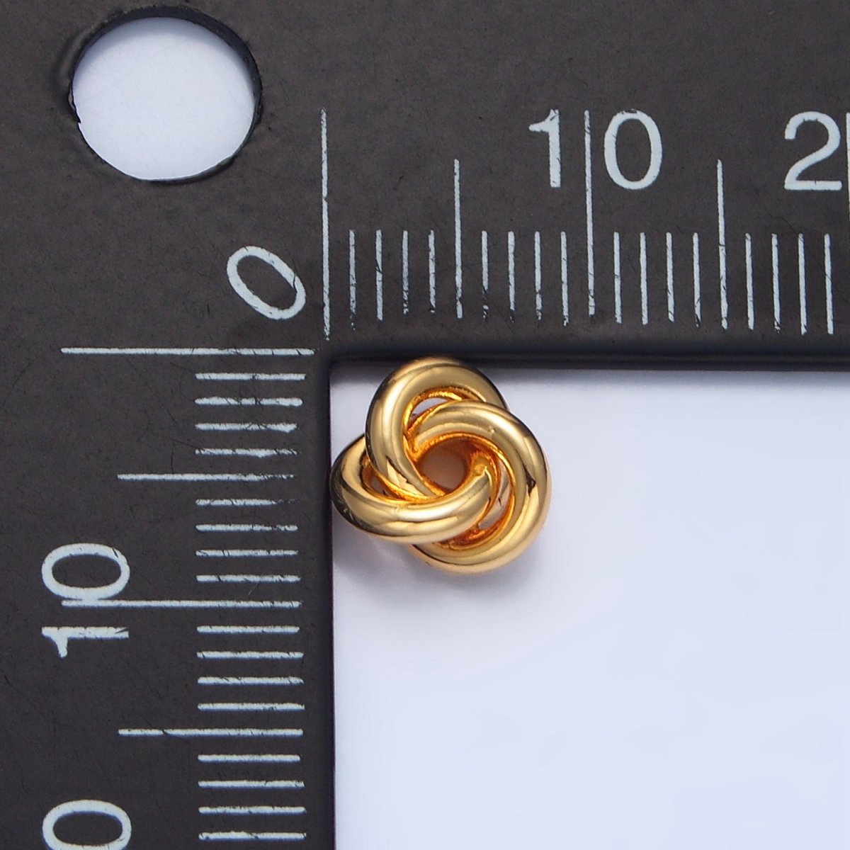 24K Gold Filled Triple Minimalist Spiral Band Bead | B561