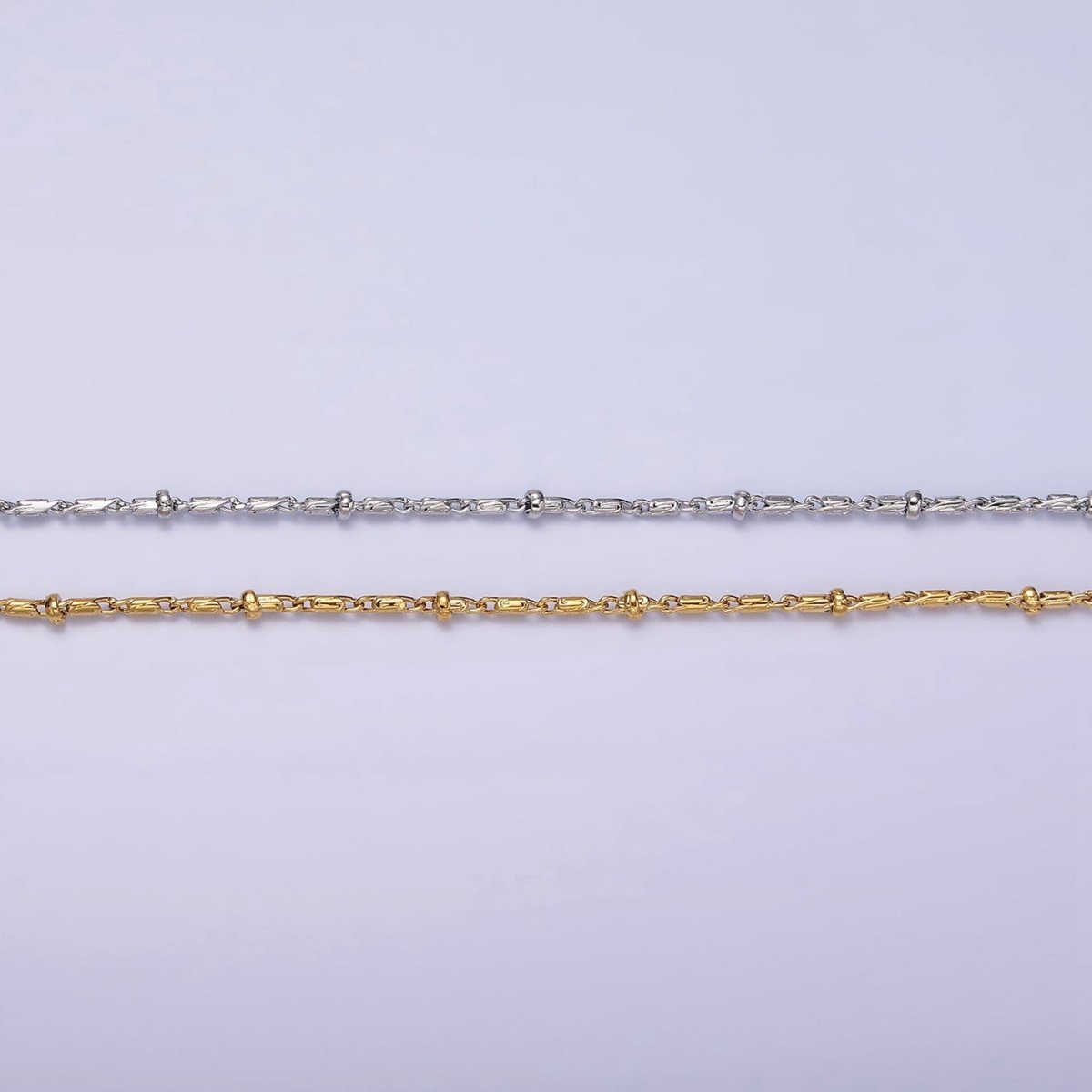 24K Gold Filled Tube Chain With Gold Beads For Wholesale Necklace Dainty Satellite Chain Jewelry Making Supplies | WA-1857 WA-1858 Clearance Pricing
