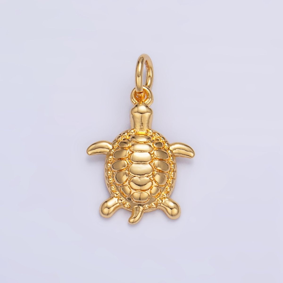 24K Gold Filled Turtle Minimalist Sea Ocean Animal Charm in Gold & Silver | AG836